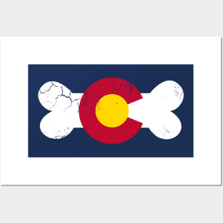 Colorado Flag Dog Bone Posters and Art